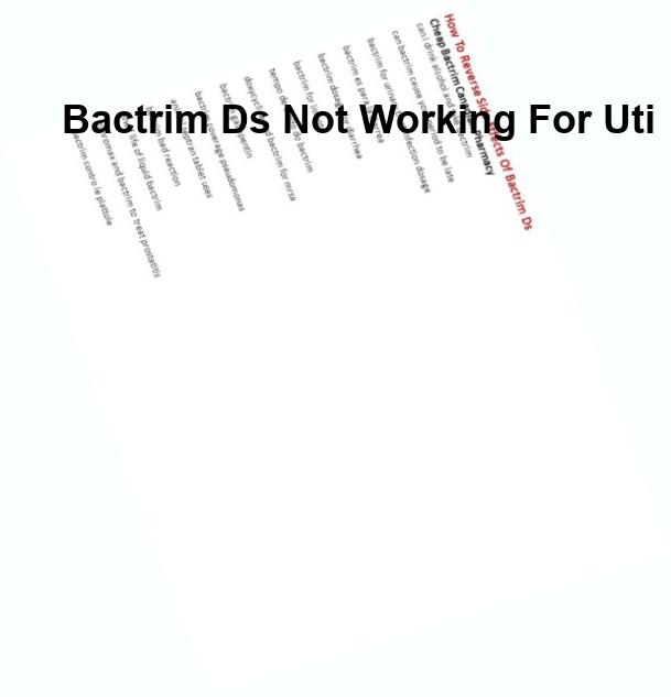 normal dose of bactrim ds for uti